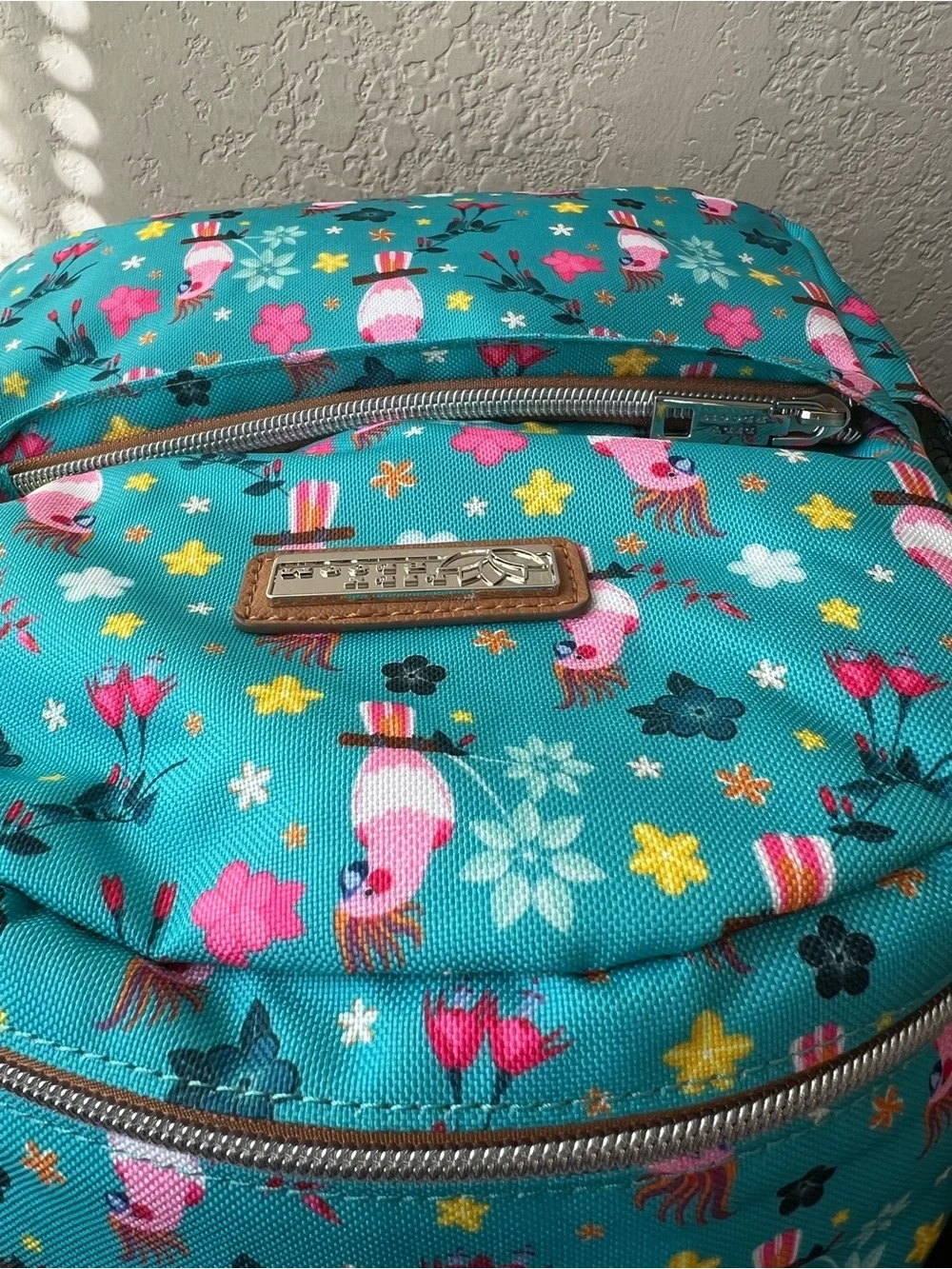 Lily Bloom Parrots in Paradise Eden Backpack - Turquoise
